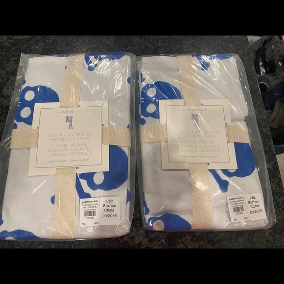Pottery Barn Kids Other - Pottery Barn Kids Skull & Crossbones Shams